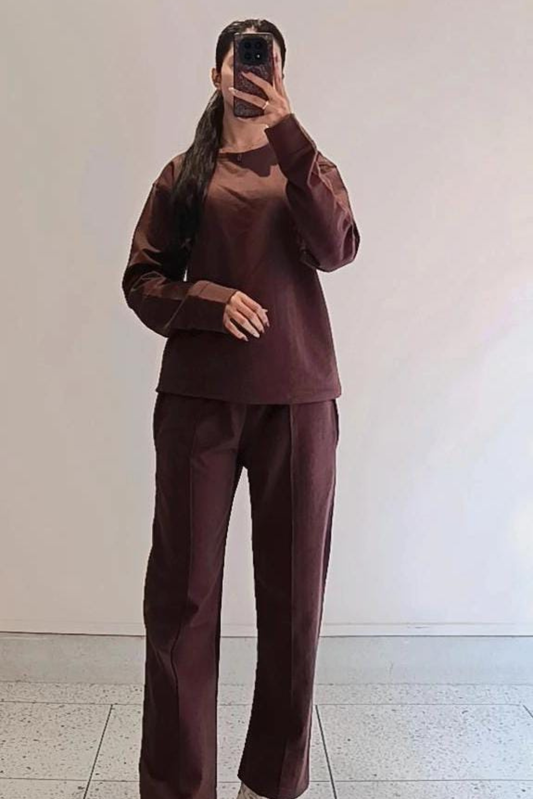 Brown Winter Track Suit